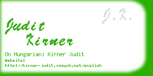judit kirner business card
